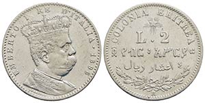 Umberto I (1890-1896). Colonia Eritrea. 2 ... 