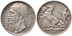 Vittorio Emanuele III (1900-1943). 10 lire ... 