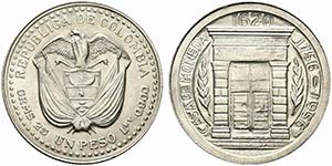Colombia. AR Peso 1956, Casa de la Moneda ... 