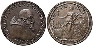 PAPALI. Paolo III (1534-1549). Medaglia anno ... 
