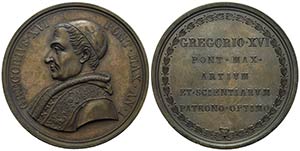 PAPALI. Gregorio XVI (1831-1846). Medaglia ... 