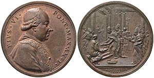 PAPALI. Pio VI (1775-1799). Medaglia 1775 ... 