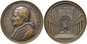 PAPALI. Pio IX (1846 -1878). Medaglia 1874 ... 