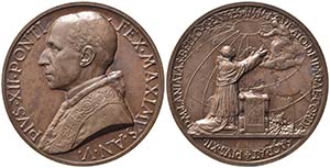 PAPALI. Pio XII (1939-1958). Medaglia anno V ... 