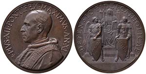 PAPALI. Pio XII (1939-1958). Medaglia anno ... 
