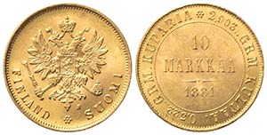 FINLANDIA. Alessandro II (1855-1881). 10 ... 