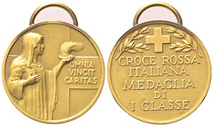 ITALIA. Medaglia Croce Rossa Italiana. ... 