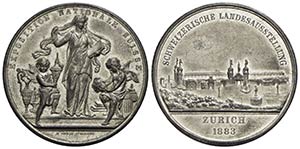 SVIZZERA - ZURIGO - - Medaglia - 1883 - ... 