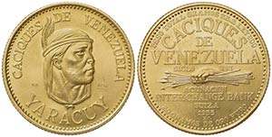 VENEZUELA. 60 Bolivares 1955. Au (30mm, ... 