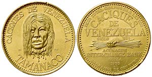 VENEZUELA. 60 Bolivares 1955. Au (30mm, ... 