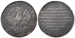 TIROLO. Leopoldo II (1790-1792). Medaglia ... 