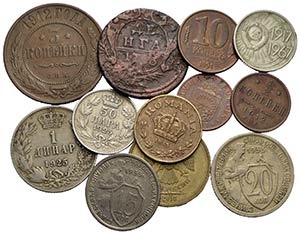 Estere - - - Lotto di 13 monete Russia, ... 