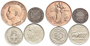 Savoia - - - Lotto di tre monete - Varie