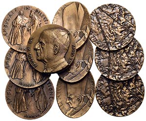 Medaglie - - - PAPALI - lotto di 10 medaglie ... 