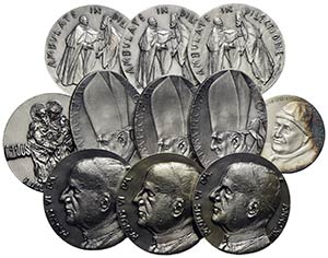 Medaglie - - - PAPALI - lotto di 11 medaglie ... 