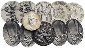 Medaglie - - - PAPALI - lotto di 11 medaglie ... 