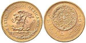 MESSICO. 20 Pesos 1959. Au (27mm, 16.67g). ... 