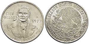 MESSICO. 100 Pesos 1977 - AG Kr. 483.1 - FDC