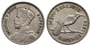 NUOVA ZELANDA. Giorgio V (1910-1936). 6 ... 