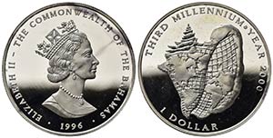 BAHAMAS. Elisabetta II. 1 Dollaro 1996. ... 