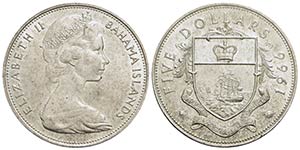 BAHAMAS. Elisabetta II. 5 Dollari - 1966 - ... 