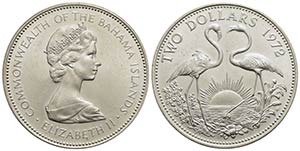 BAHAMAS. Elisabetta II. 2 Dollari - 1972 - ... 
