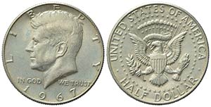 STATI UNITI DAMERICA. Mezzo Dollaro 1967, ... 
