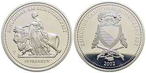 SVIZZERA. 50 Franchi - 2002 - Zurigo - AG R ... 