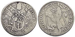 BOLOGNA - Pio VI (1775-1799) - Lira - 1780 - ... 