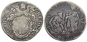 ROMA - Gregorio XIII (1572-1585) - Testone - ... 