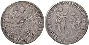 ROMA. Alessandro VII (1655-1667). Piastra ... 