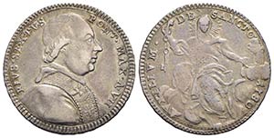 ROMA - Pio VI (1775-1799) - Quinto di scudo ... 