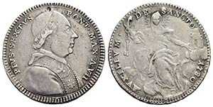 ROMA - Pio VI (1775-1799) - Quinto di scudo ... 
