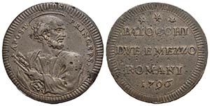 ROMA - Pio VI (1775-1799) - Sampietrino - ... 