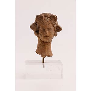 Hellenistic Tanagra terracotta female head ... 
