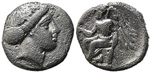Bruttium, Terina, c. 420-400 BC. AR Triobol ... 