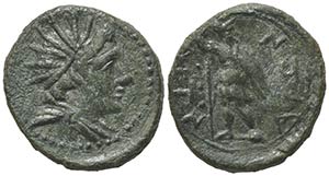 Sicily, Aitna, c. 210-150 BC. Æ Tetras ... 
