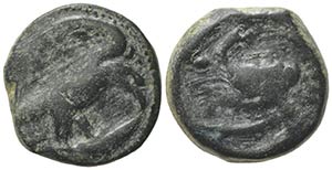 Sicily, Akragas, c. 425-406 BC. Æ Hexas ... 