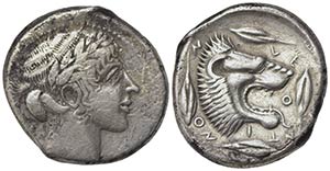 Sicily, Leontinoi, c. 450-440 BC. AR ... 