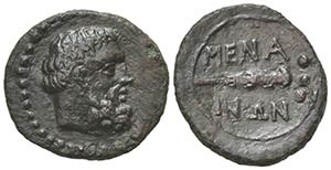 Sicily, Menaion, c. late 2nd century BC. Æ ... 