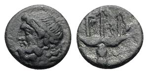 Sicily, Syracuse, 214-212 BC. Æ (12mm, ... 