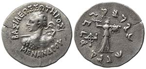 Baktria, Menander I Soter (c. 155-130 BC). ... 