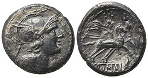 Anonymous, Rome, 211-208 BC. AR Quinarius ... 