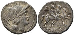 Anchor series, Rome, 209-208 BC. AR Denarius ... 