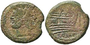 Anonymous, Rome, after 211 BC. Æ As ... 