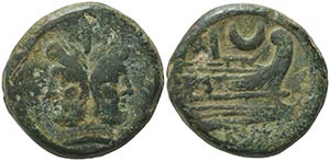 Crescent series, Rome, c. 207 BC. Æ As ... 