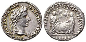 Augustus (27 BC-AD 14). AR Denarius (18.5mm, ... 
