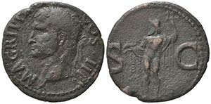 Agrippa (died 12 BC). Æ As (28mm, 9.17g). ... 