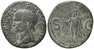 Agrippa (died 12 BC). Æ As (27mm, 10.86g). ... 