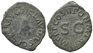 Claudius (41-54). Æ Quadrans (19mm, 2.93g). ... 